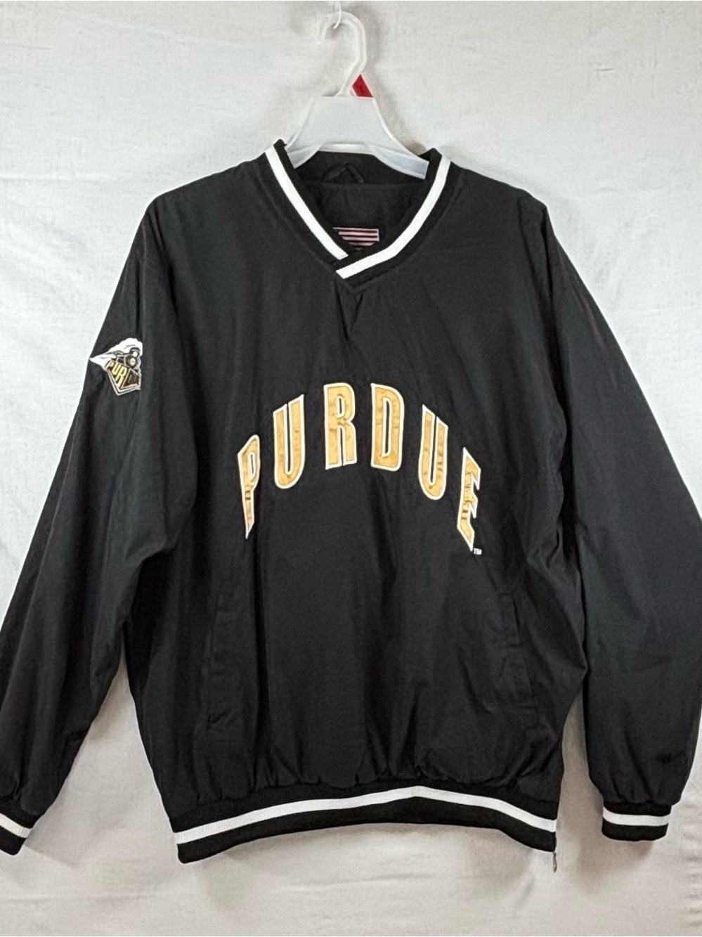 Purdue Black Crewneck Pullover with Gold Lettering